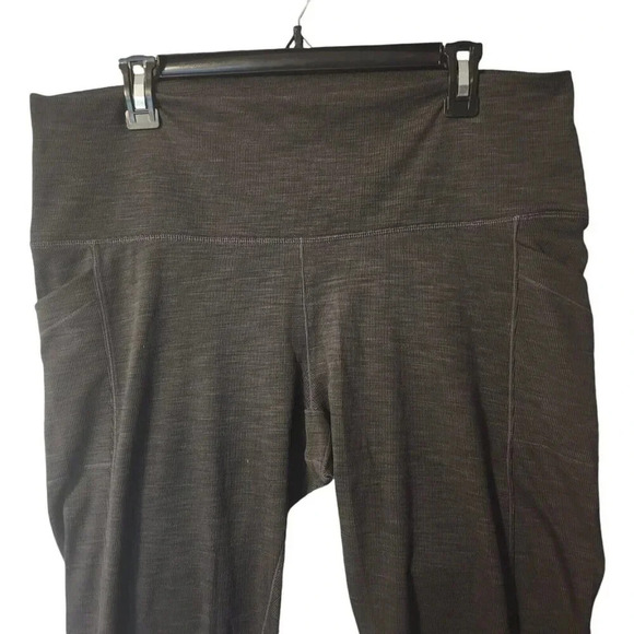 Prana Becksa 7/8 Legging Stretch Waist Pockets Pull-On Black Heather Stretch 2X - Picture 9 of 10